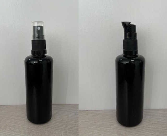 Opaque Black Glass Bottle