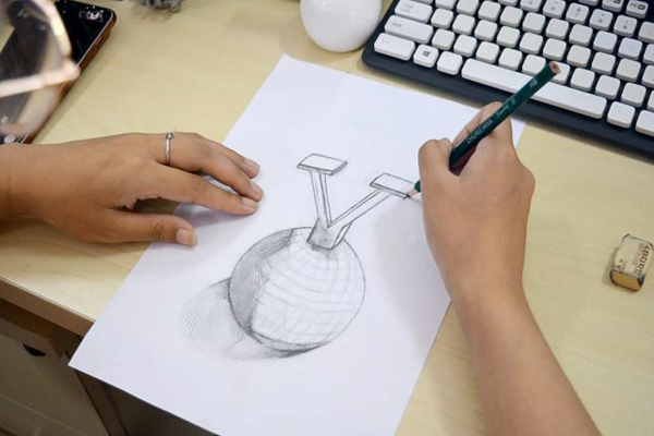 Perfume Bottle Manuscript Drawing