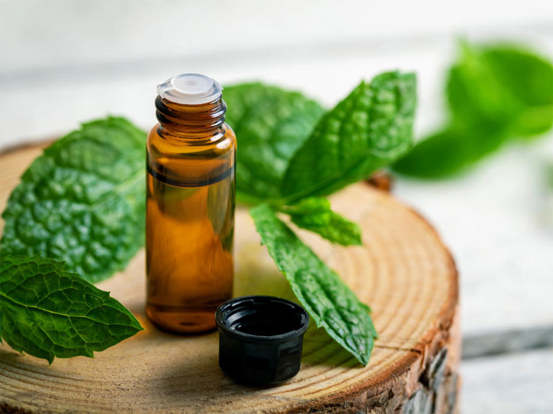 Peppermint Essential Oil Bottle